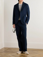 Mr P. - Unstructured Waffle-Knit Organic Cotton Suit Jacket - Blue