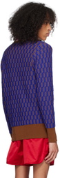 Wales Bonner Brown & Blue Prince Cardigan