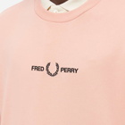 Fred Perry Men's Embroidered Sweat in Pink Peach