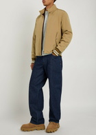 Moncler Reversible Padded Woven Bomber Jacket Beige