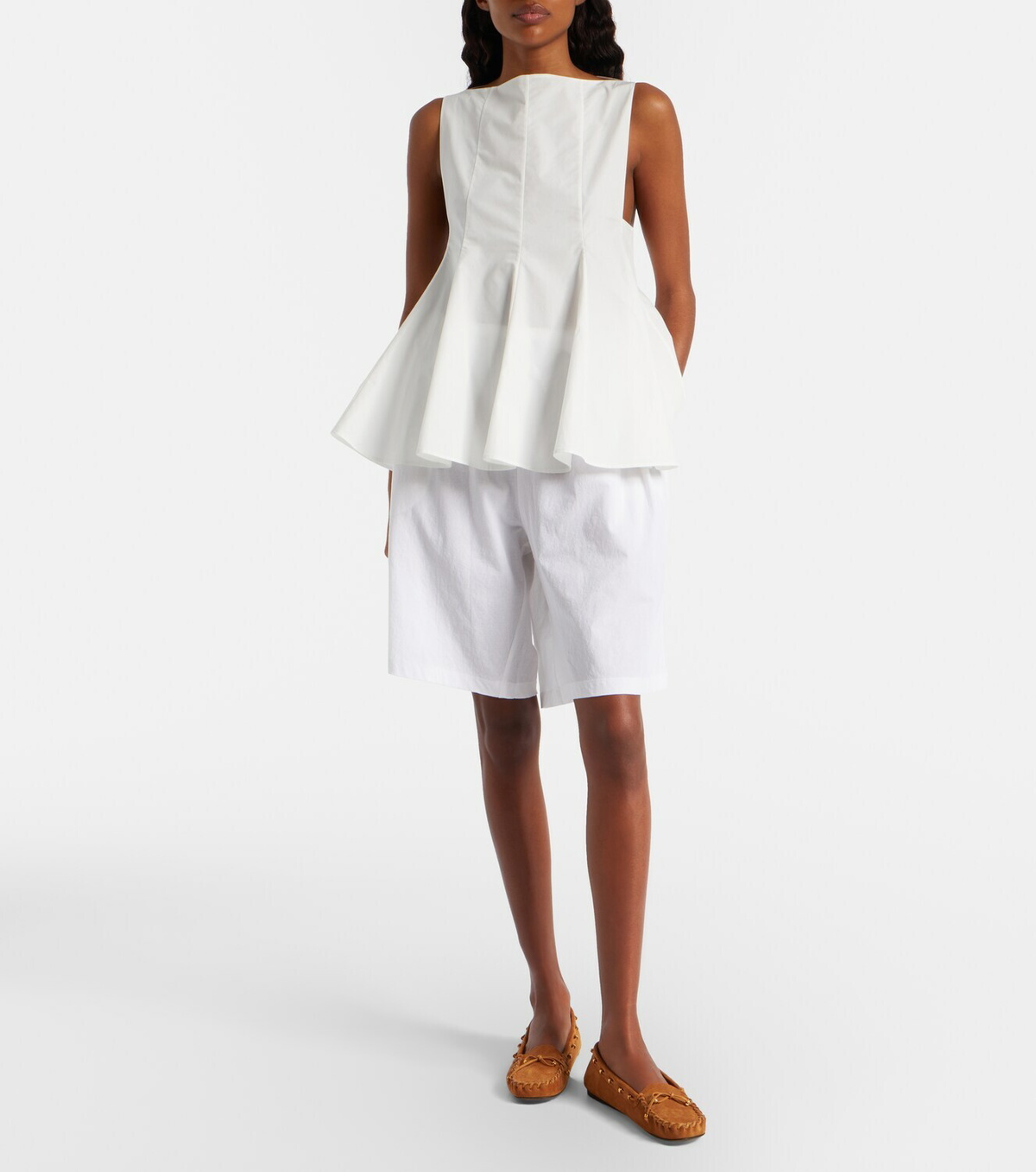 Khaite Poppy cotton Bermuda shorts