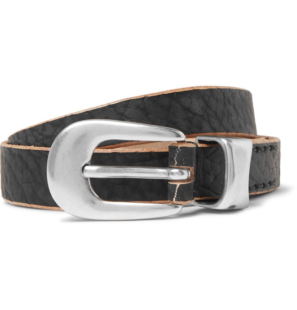 Our Legacy - 2cm Black Distressed Leather Belt - Men - Black