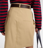 Loewe Belted cotton miniskirt