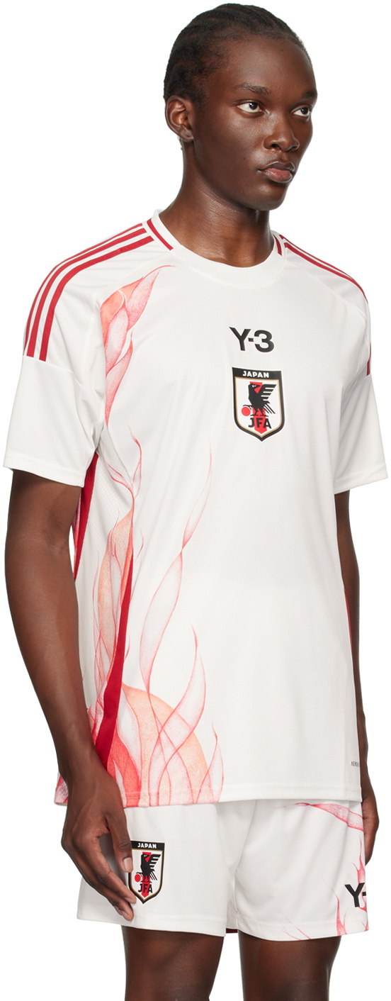 JFA ホワイト サッカーシャツ Lサイズ Y-3 White JFA Edition Away Jersey T-Shirt Y-3