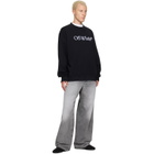 Off-White Black Big Bookish Skate Crewneck Sweatshirt