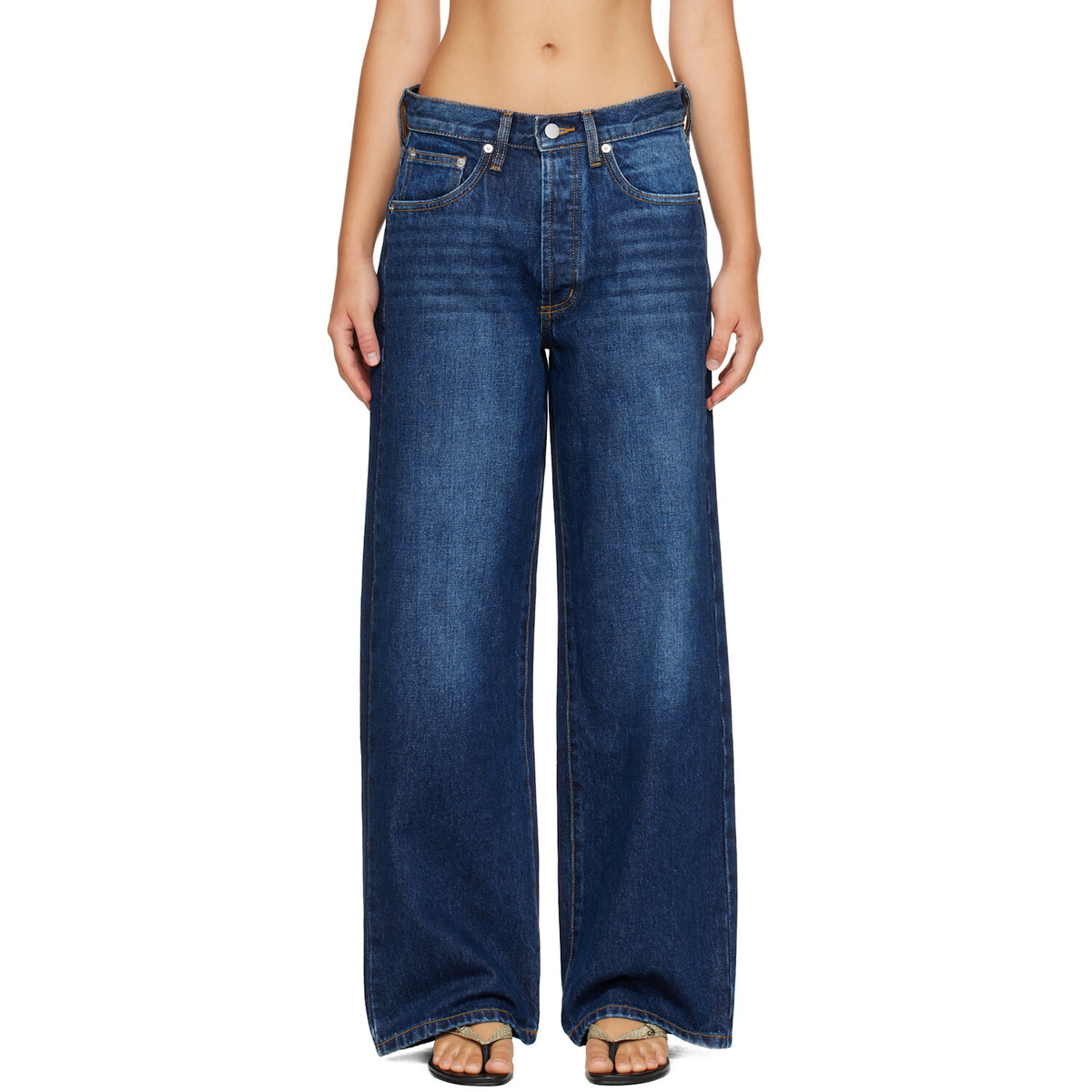 St. Agni Blue Classic Mid Rise Jeans