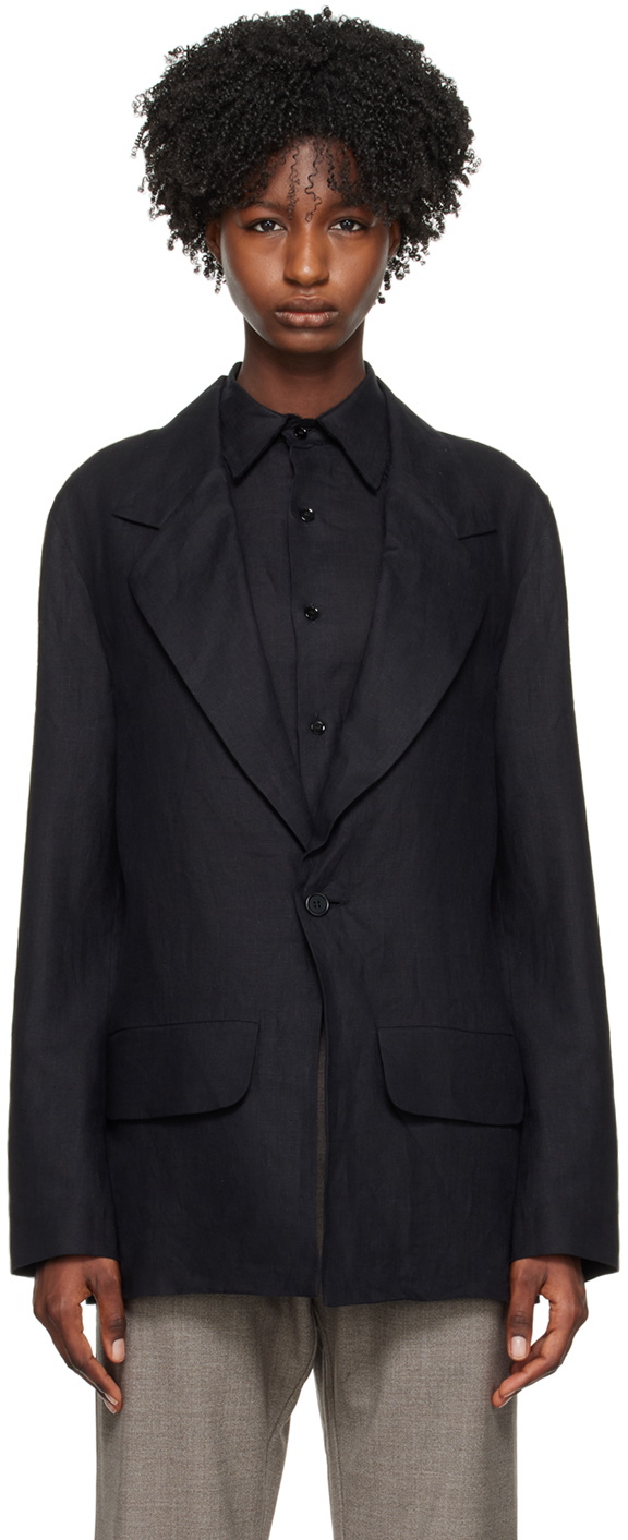 Gabriela Coll Garments Black No.206 Blazer