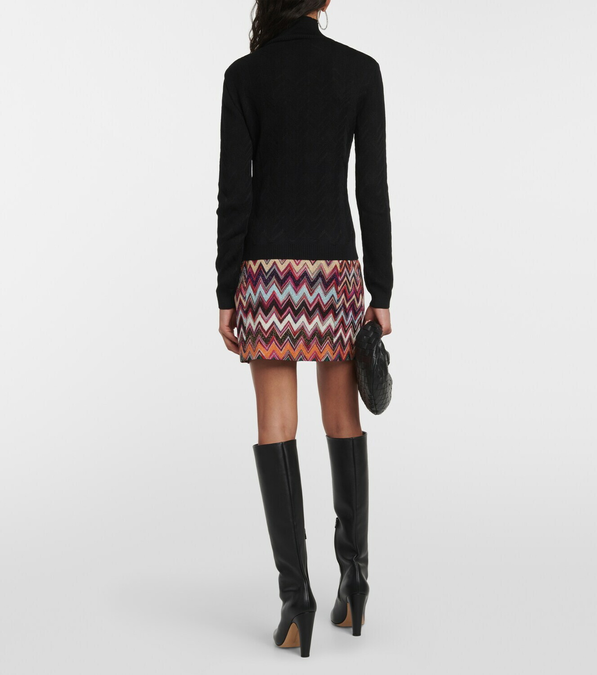 Missoni Zig-zag wool-blend turtleneck sweater