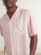 Onia - Convertible-Collar Linen and Lyocell-Blend Shirt - Pink