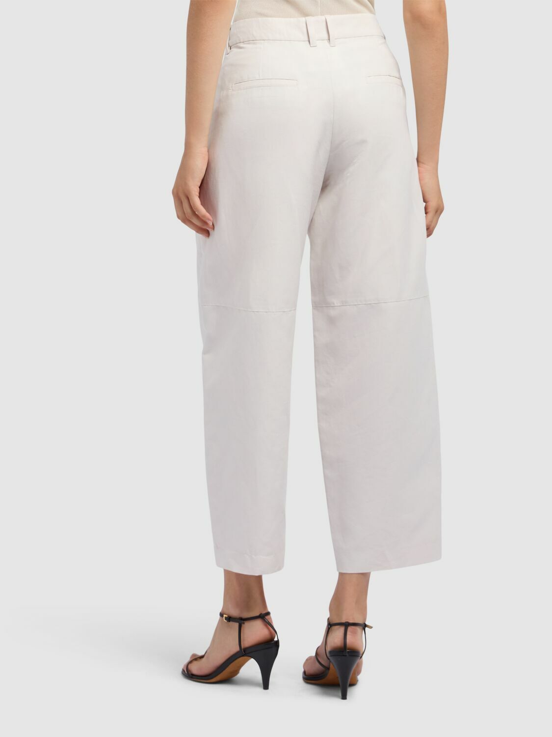パンツ 'S Max Mara S Max Mara Jack Baggy Trousers In Canvas S MAX MARA Jack Canvas Wide Leg Pants S Max Mara
