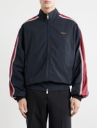 Versace - Logo-Embroidered Shell Jacket - Black