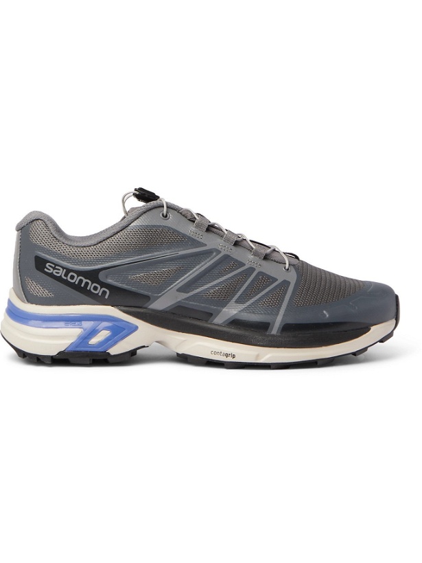 Photo: SALOMON - XT-Wings 2 Advanced Mesh and Rubber Sneakers - Gray