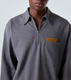 Bottega Veneta Intrecciato cotton jersey polo sweater