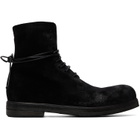 Marsèll Black Zucca Zeppa Leather Combat Boots