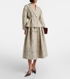 Erdem Cotton-blend tweed peplum jacket