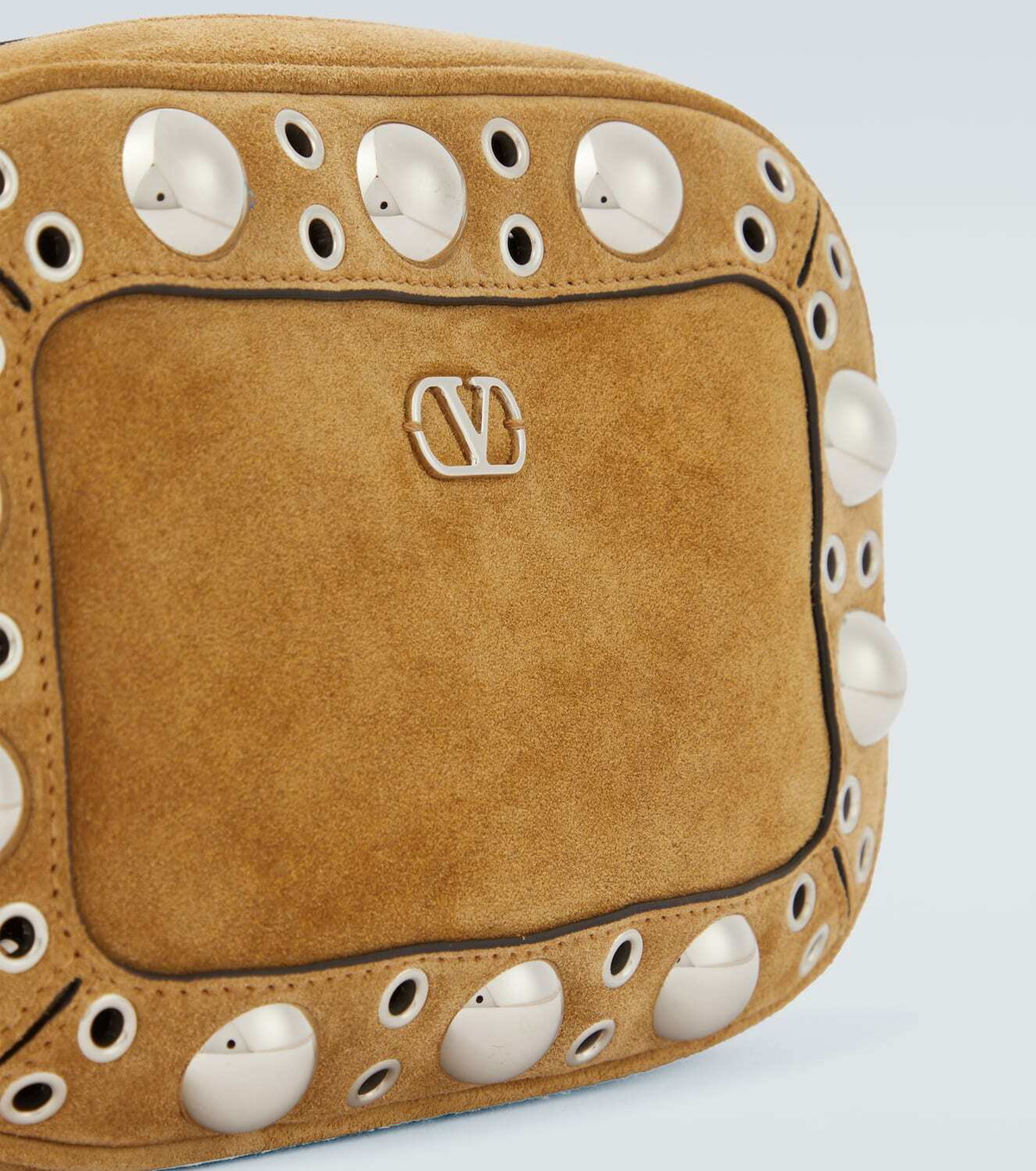 Valentino Garavani Nellcôte studded suede crossbody bag
