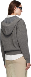 COOR Gray Double Face Wool Zip Hoodie