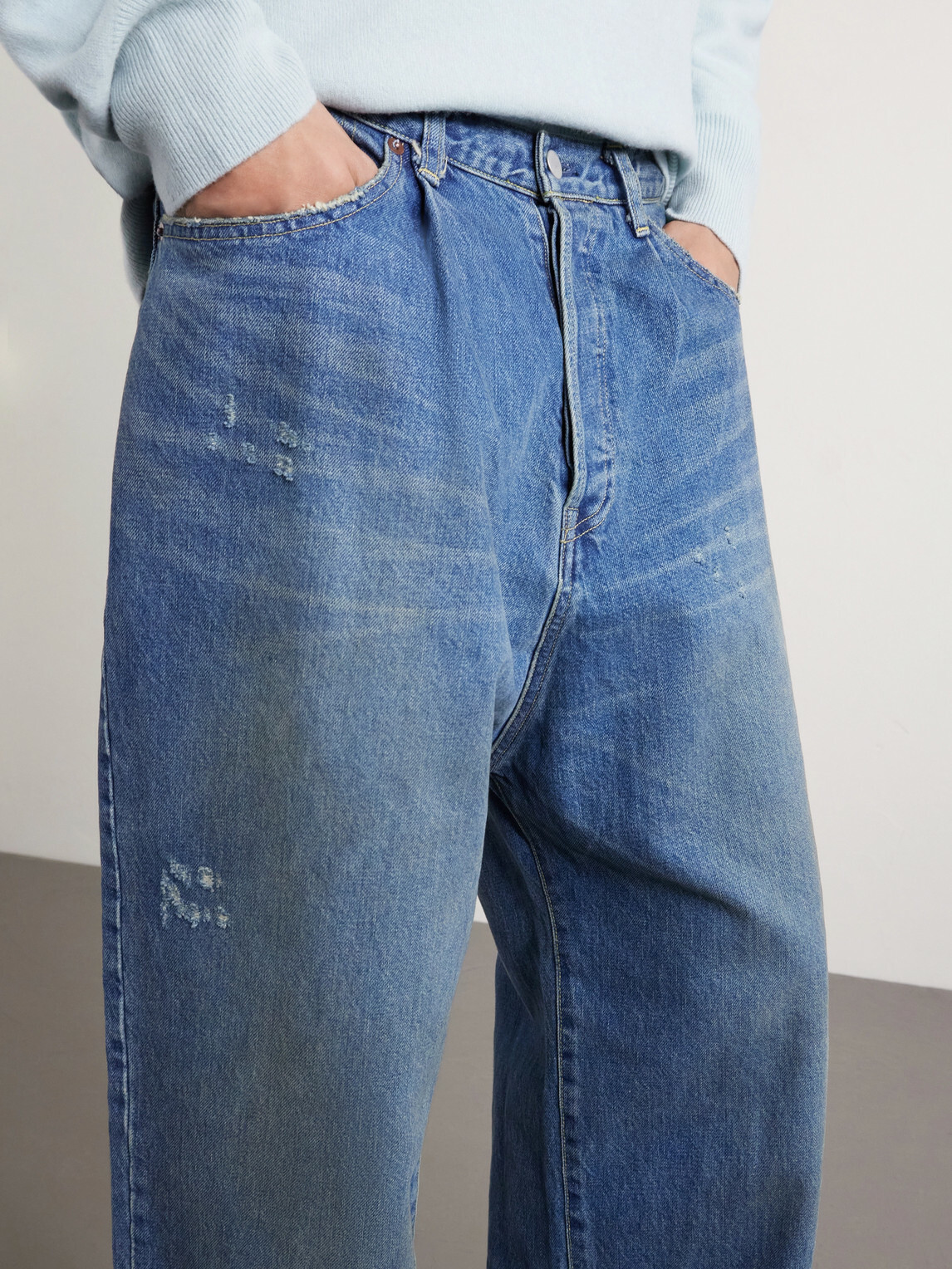 ssstein - Straight-Leg Distressed Jeans - Blue
