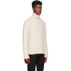 Alexander McQueen White Cable Knit Turtleneck