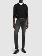 TOM FORD - Superfine Cotton V-neck Sweater