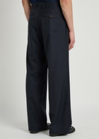 Oliver Spencer Orsman Wide-leg Wool Trousers Navy