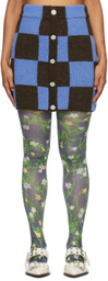 Stine Goya Brown & Blue Noura Miniskirt