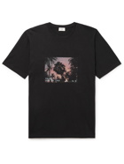 SAINT LAURENT - Slim-Fit Printed Cotton-Jersey T-Shirt - Black