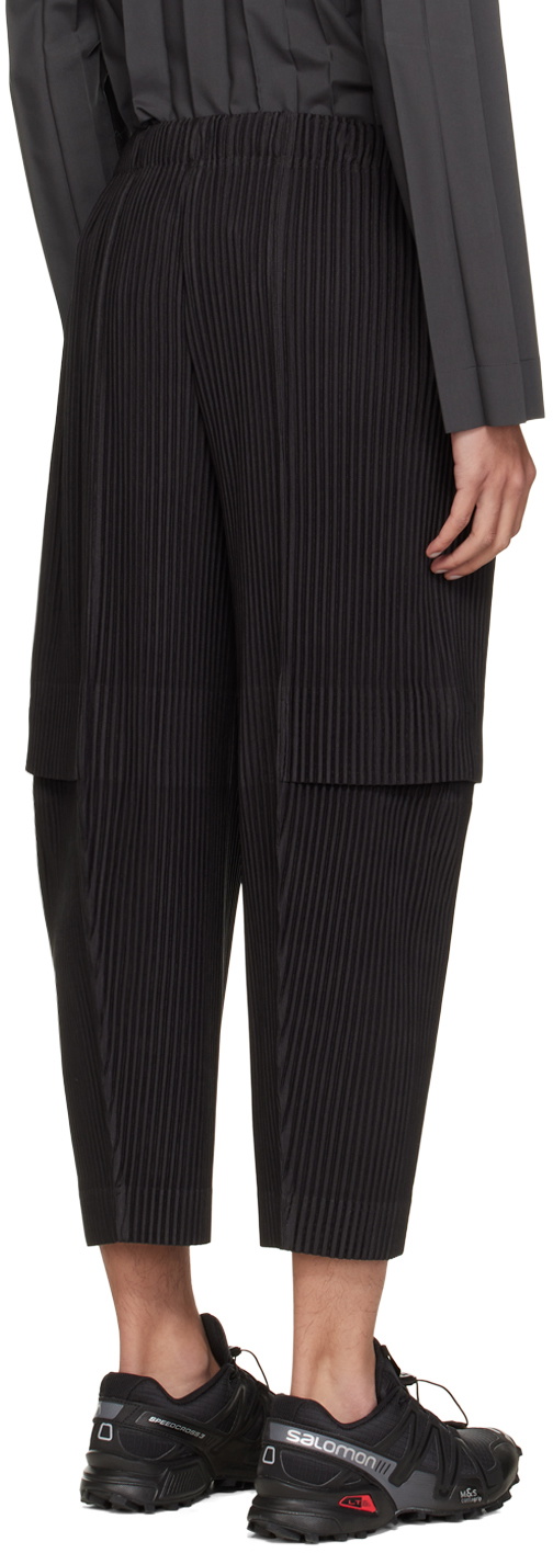 Homme Plissé Issey Miyake Black Pleated Cargo Pants