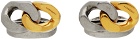 Burberry Gold & Silver Curb Chain Cufflinks