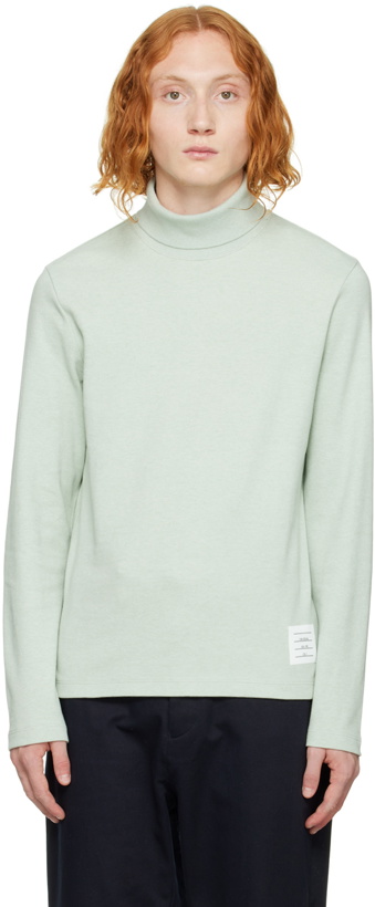 Photo: Thom Browne Green Patch Turtleneck