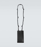 Jil Sander Tangle leather phone pouch