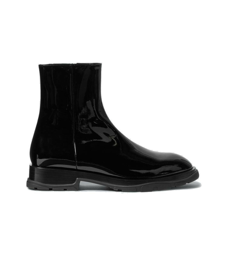 Photo: Alexander McQueen Slim Tread patent leather boots