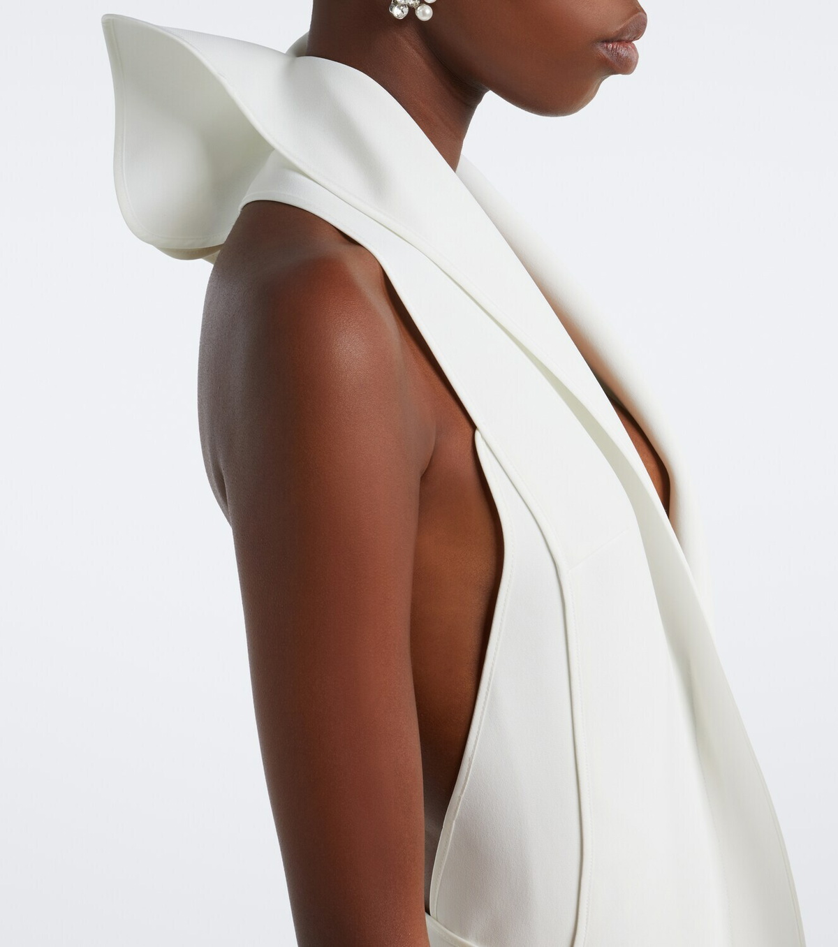 Maticevski Allude asymmetric halterneck jersey gown