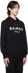 Balmain Black Printed Hoodie