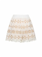 ELIE SAAB Embroidered Cotton & Silk Blend Shorts