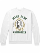 Local Authority LA - Mary Jane Printed Cotton-Jersey Sweatshirt - White