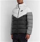 Nike - Sportswear Windrunner Colour-Block Quilted Shell Hooded Down Jacket - White
