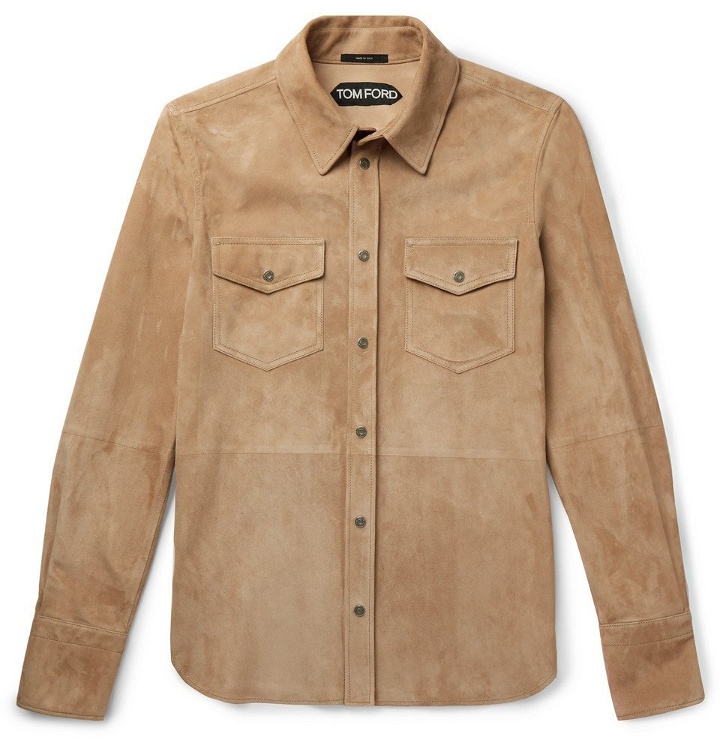 Photo: TOM FORD - Suede Shirt Jacket - Tan