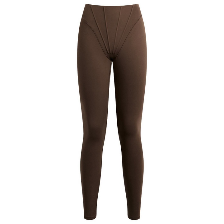 Photo: Nike Women's x SKIMS Matte High Waist Corset Legging 26" in Dark Sepia