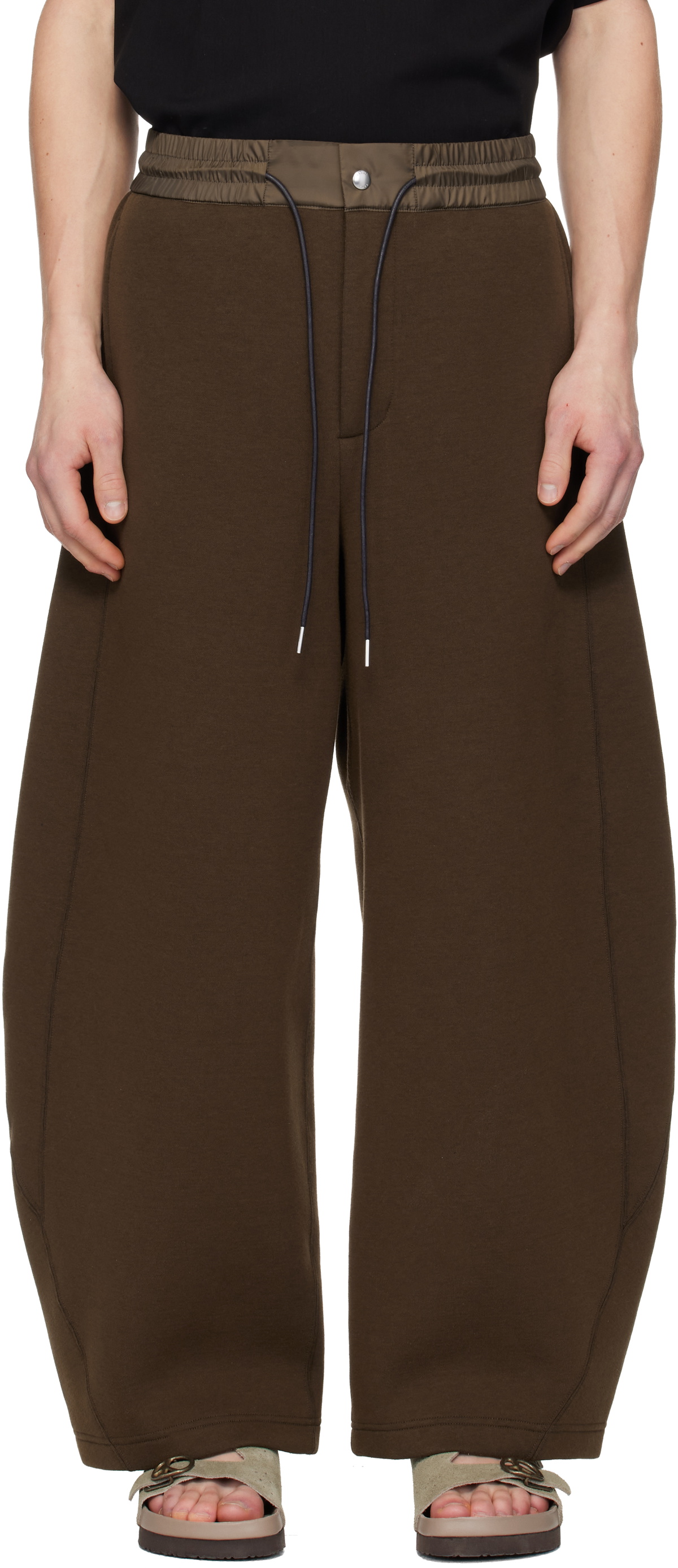 sacai Brown Sponge Sweatpants