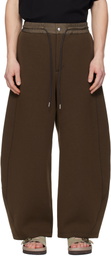 sacai Brown Sponge Sweatpants