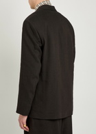 Studio Nicholson Double-breasted Woven Blazer Brown