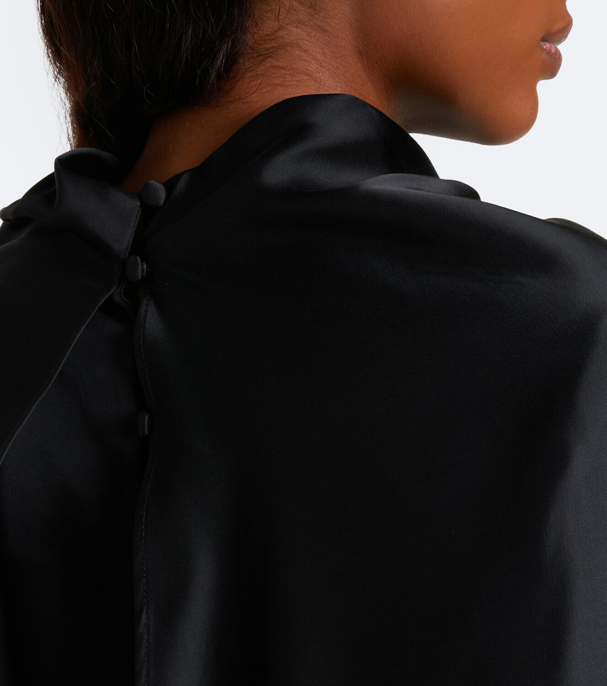 Róhe Caped satin top