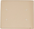 Maison Margiela Beige Leather Bifold Wallet