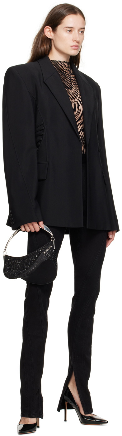 Mugler Black Star Bodysuit