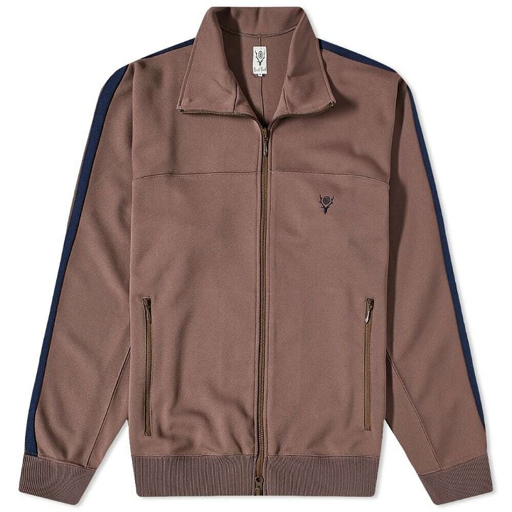 Photo: South2 West8 Men's Trainer Track Jacket in Taupe