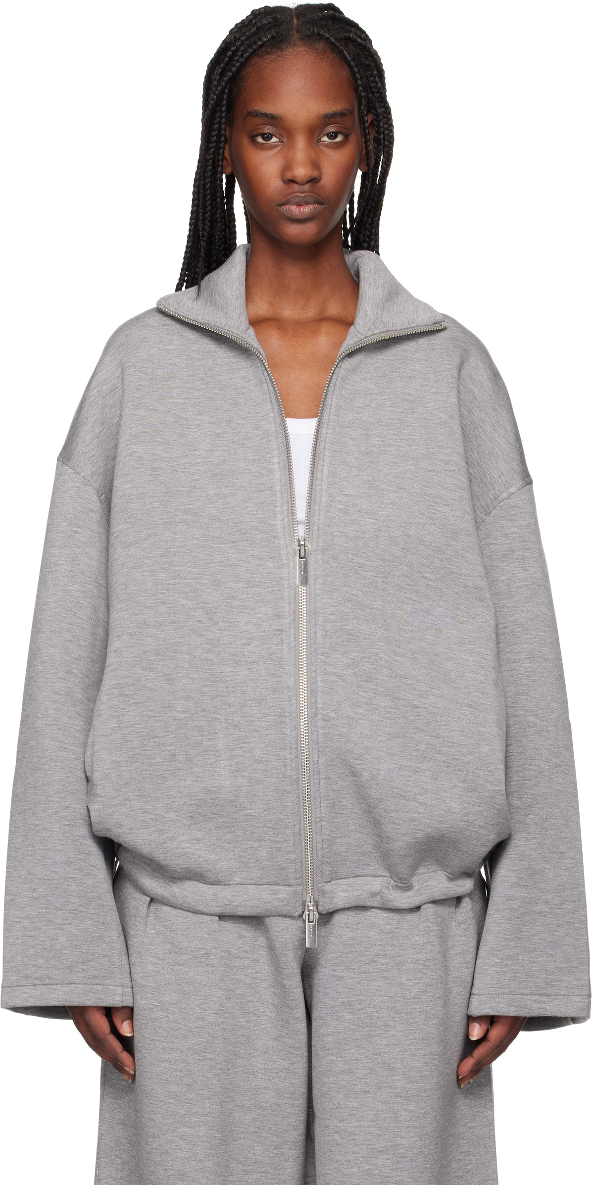 REMAIN Birger Christensen Gray Soft Zipped Jacket