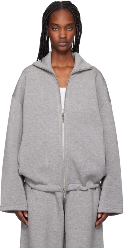 Photo: REMAIN Birger Christensen Gray Soft Zipped Jacket