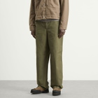 Norse Projects Men's Kvitfjell Relaxed Cotton Twill Pants in Olive Night