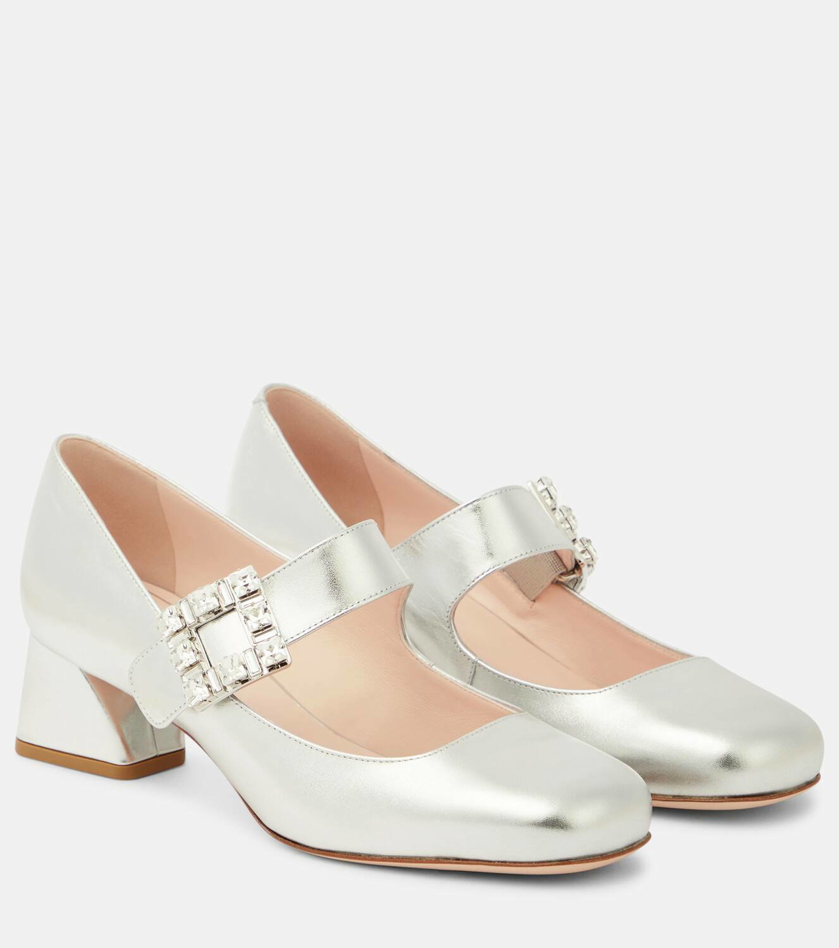 Roger Vivier Très Vivier metallic leather Mary Jane pumps Roger Vivier